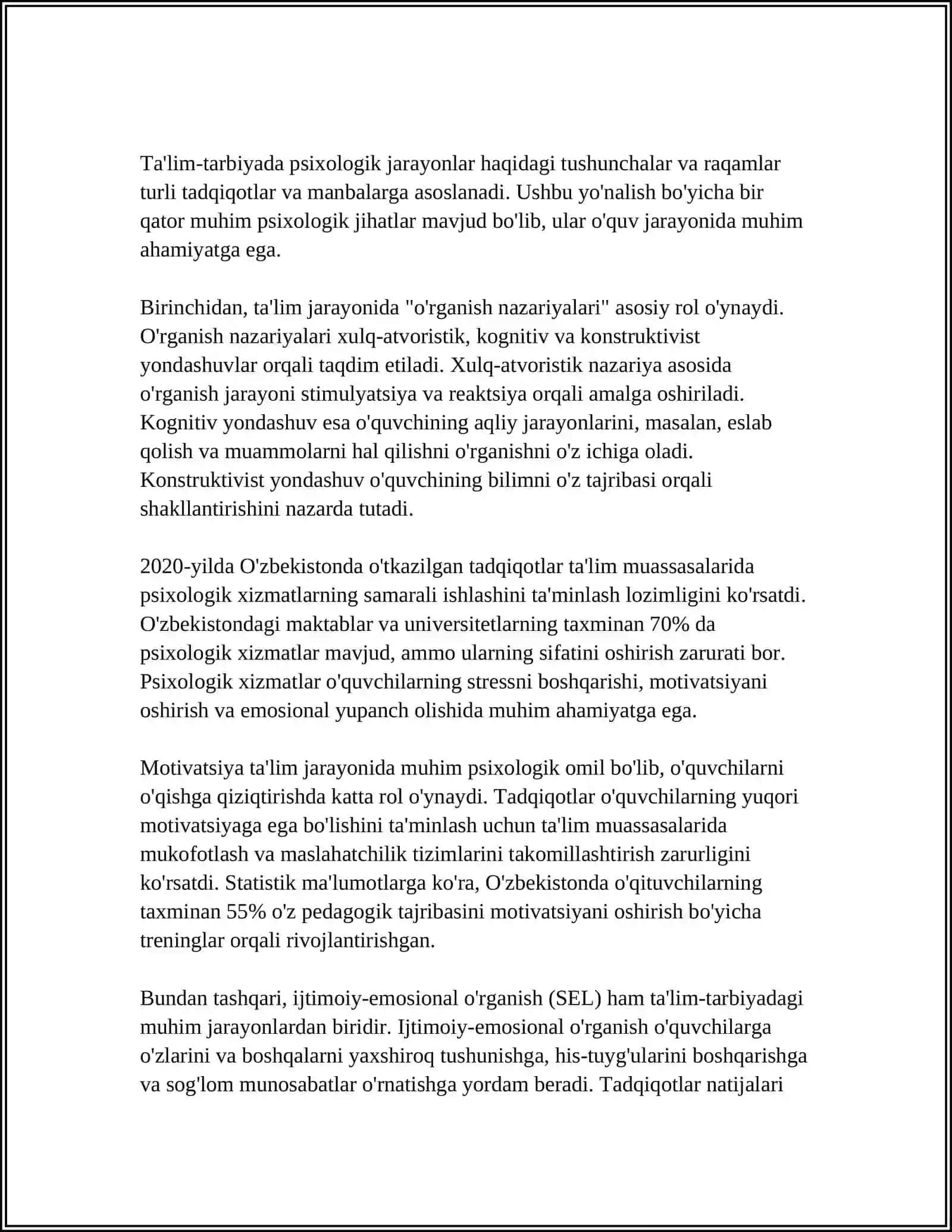 TA'LIM-TARBIYA JARAYONIDA PSIXOLOGIYANING O'RNI 3