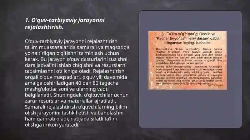 Oʻquv-tarbiyaviy jarayonni rejalashtirish 3