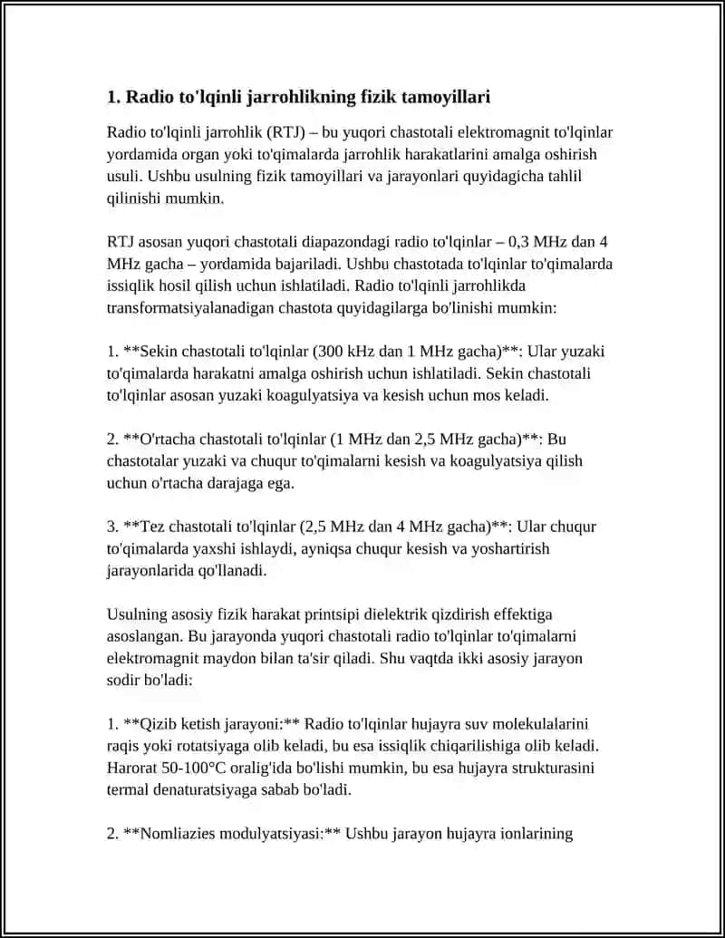 RADIO TO'LQINLI JARROHLIK.LITOTRIPSIYA 3