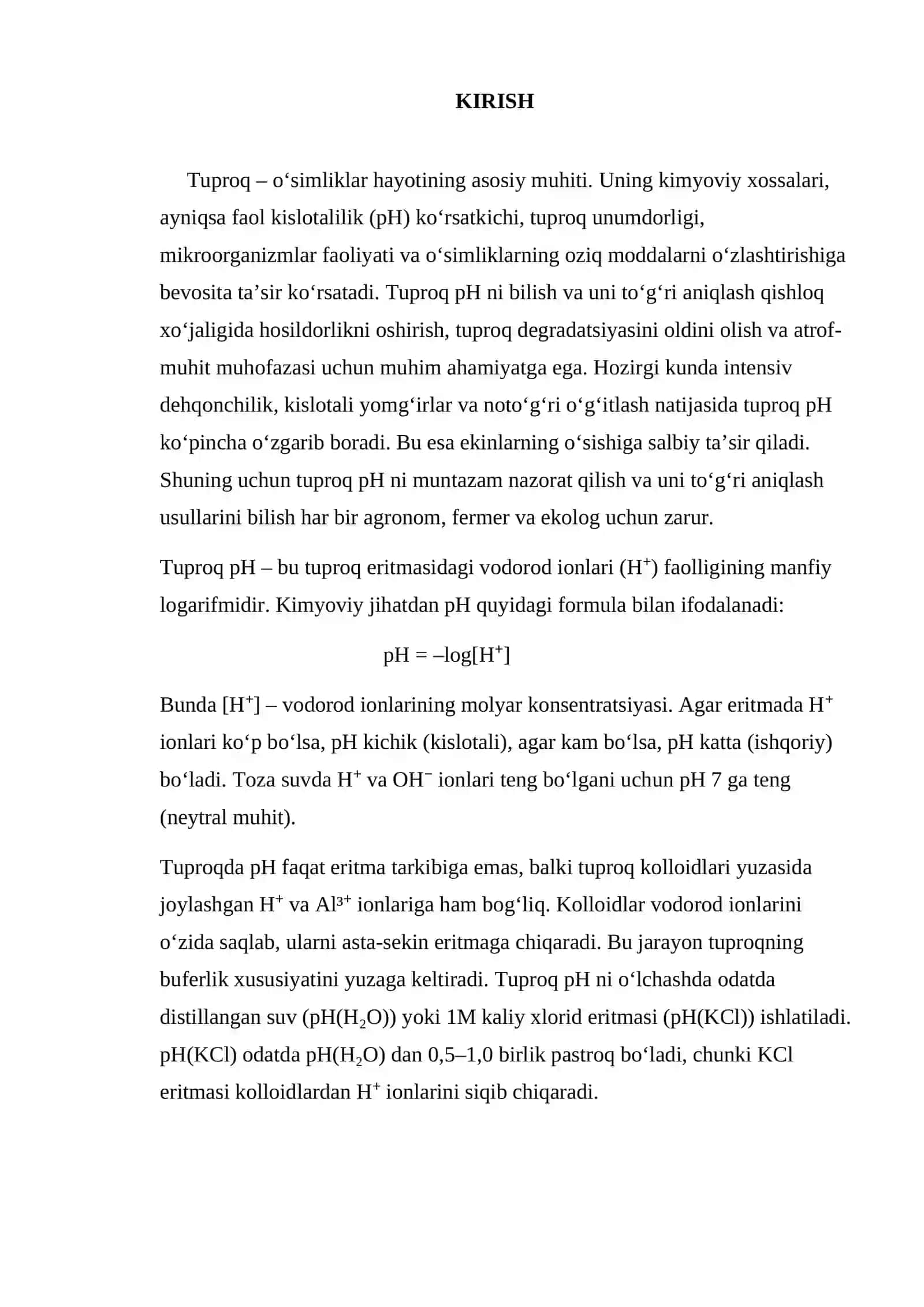 Tuproq muhiti pH haqida tushuncha va uni aniqlash usullari 3