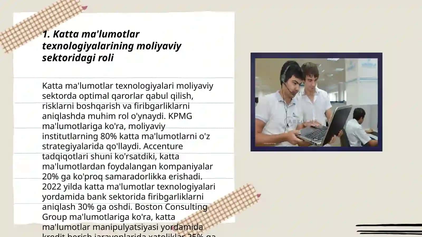 Katta ma'lumotlar texnologiyalarda big datadan foudalanish 3