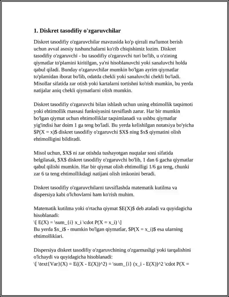Diskret to'sinarli shamaniñ bólistiriw nizami 3