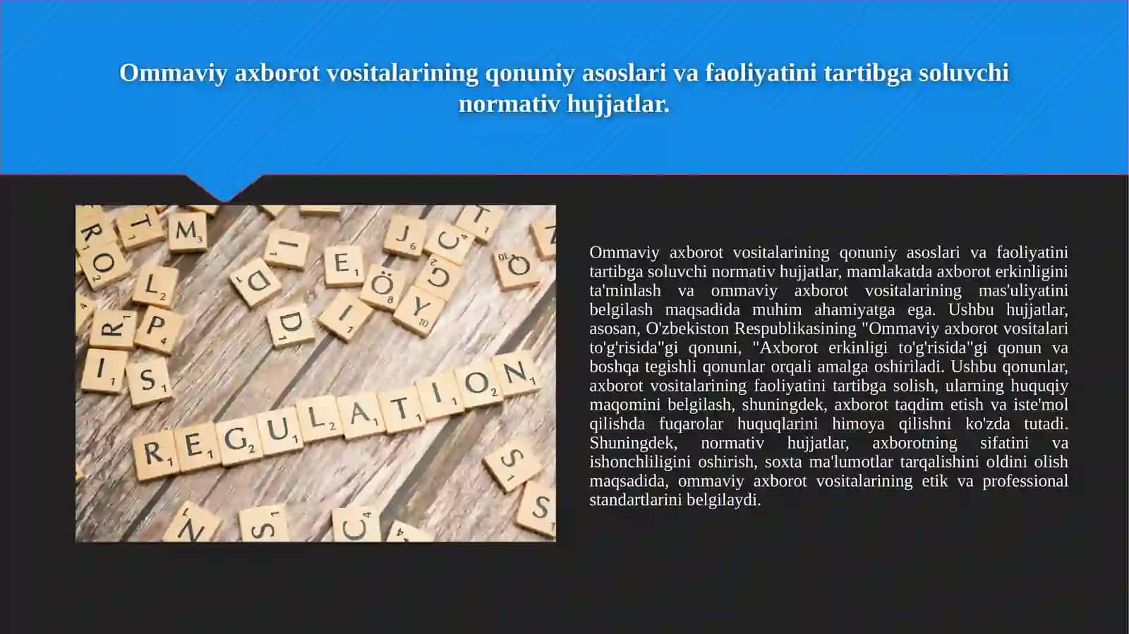 Media va axbarot madaniyatining huquqiy asoslari 3