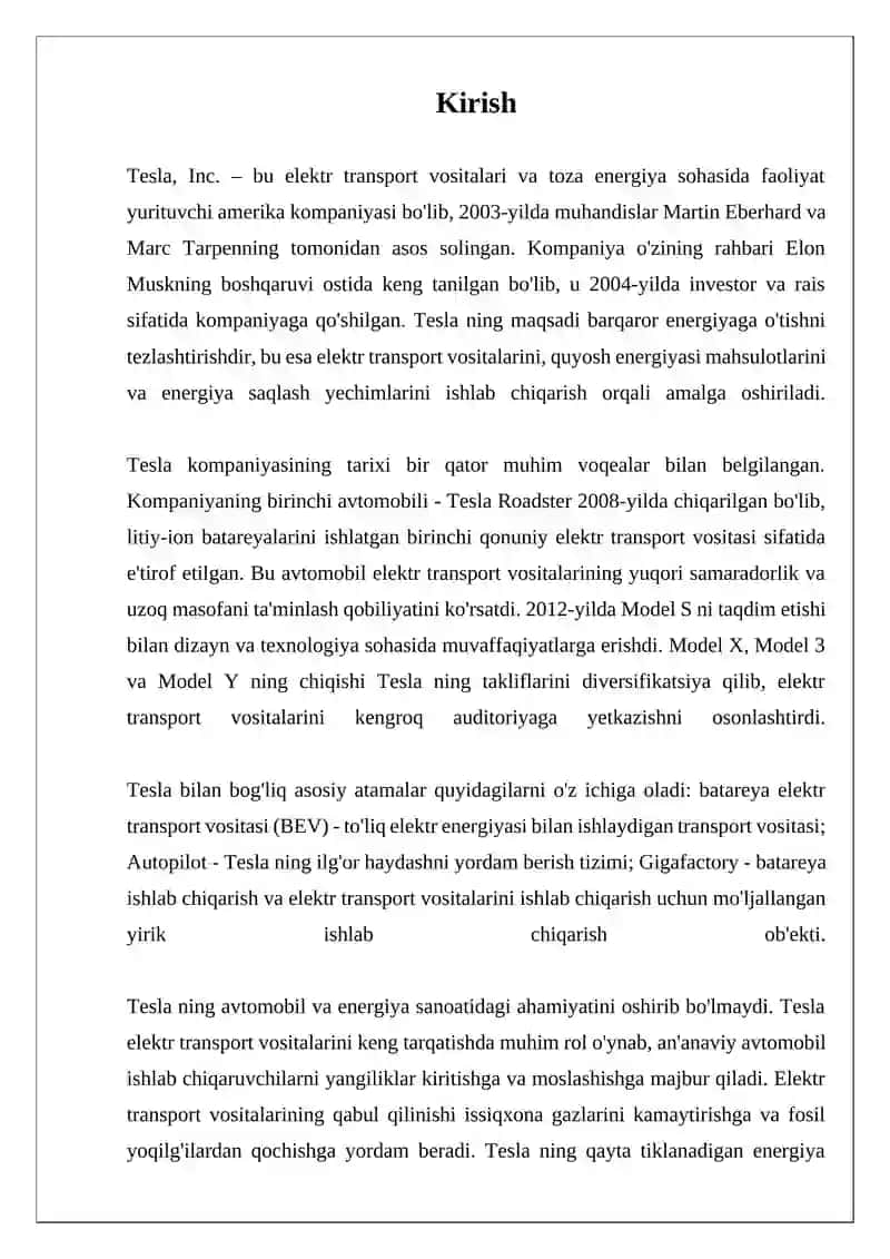 Tesla kompaniyasi 3
