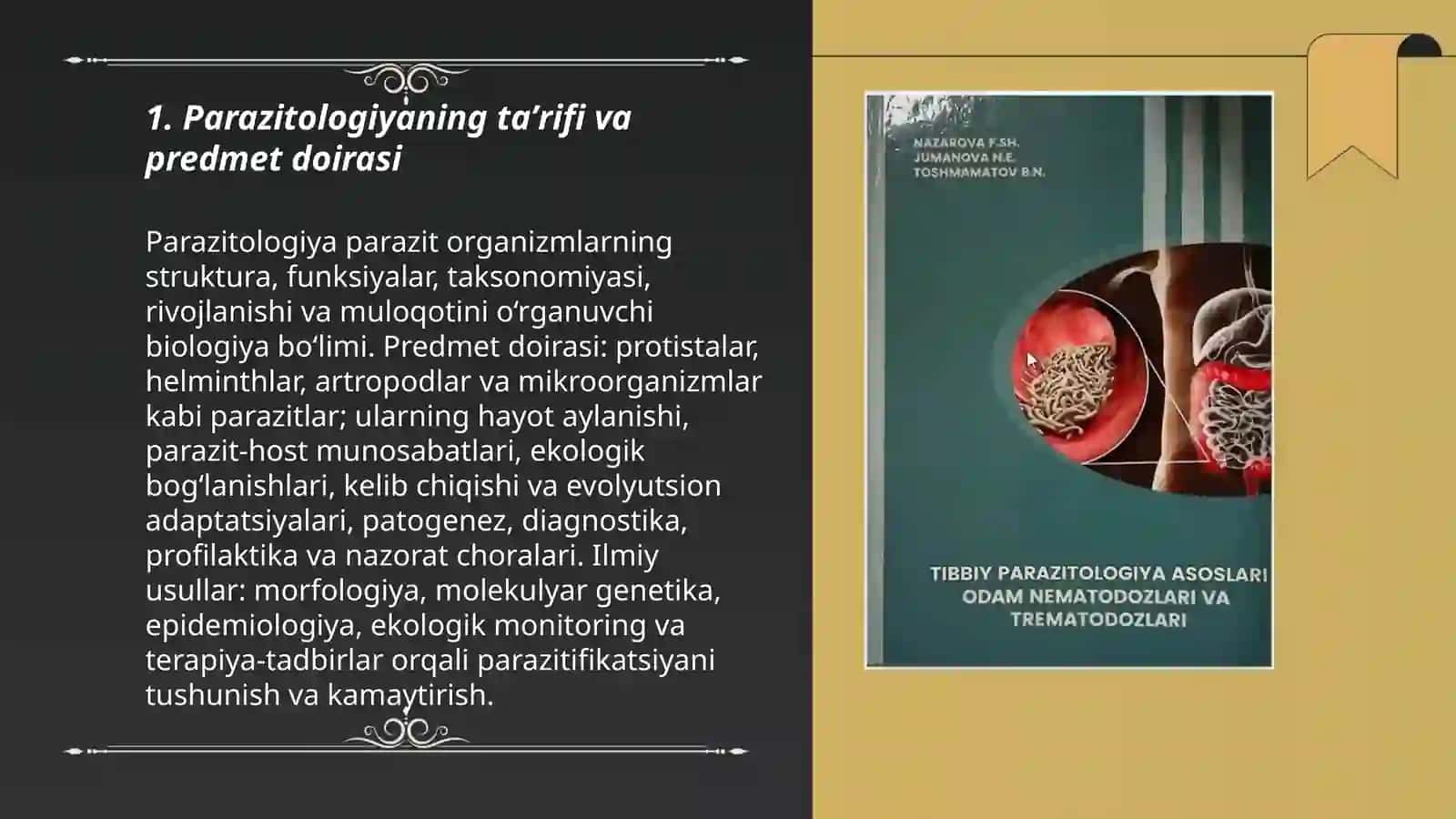 Parazitologiyaning biologik asoslari 3
