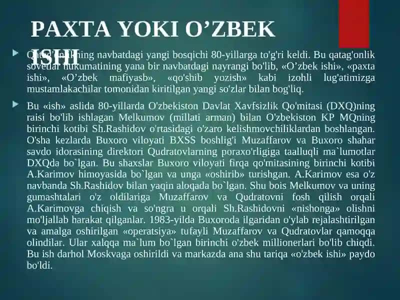 Mustaqillikka erishish arafasida O’zbekistondagi ijtimoiy-siyosiy jarayonlar 3