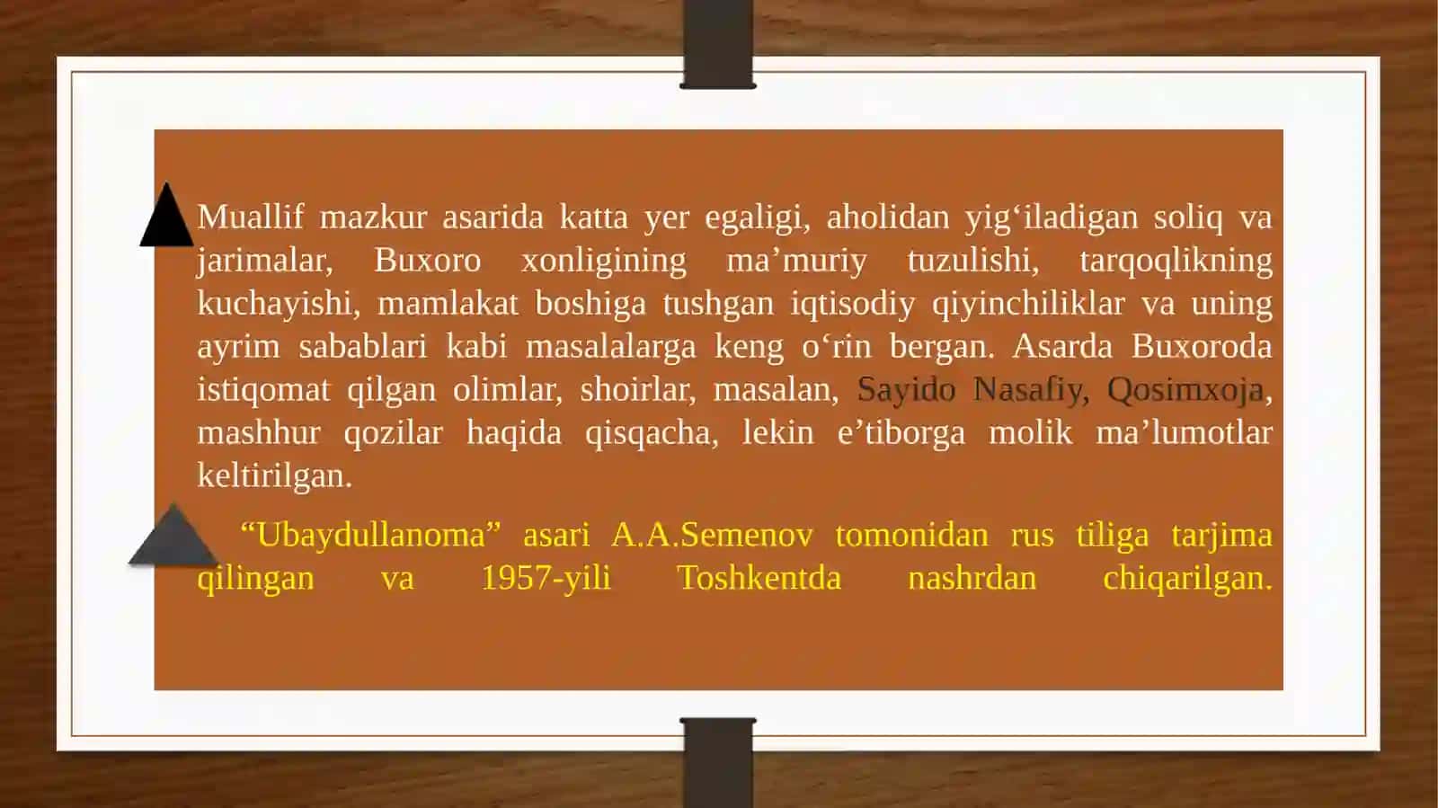 O’rta Osiyoning XVI-XIX asrlari tarixiga oid yozma manbalar 3