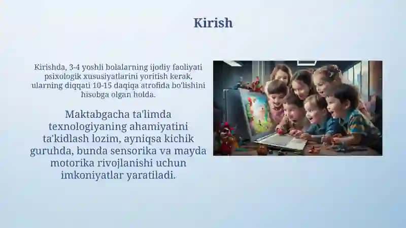 Bolalar ijodiy faoliyatini tashkil etish texnologiyasi 3