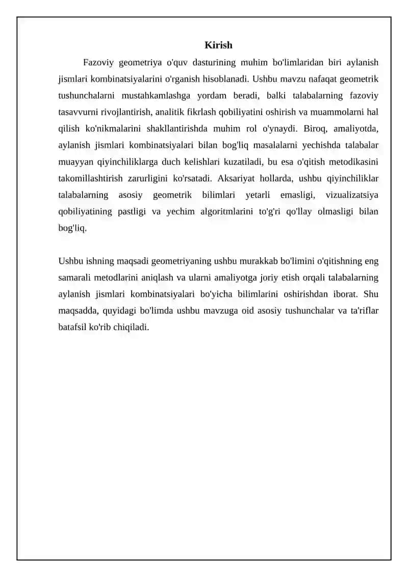 Geometriya kursida aylanma jismlarning kombinatsiyasini o'qitish metodikasi 3