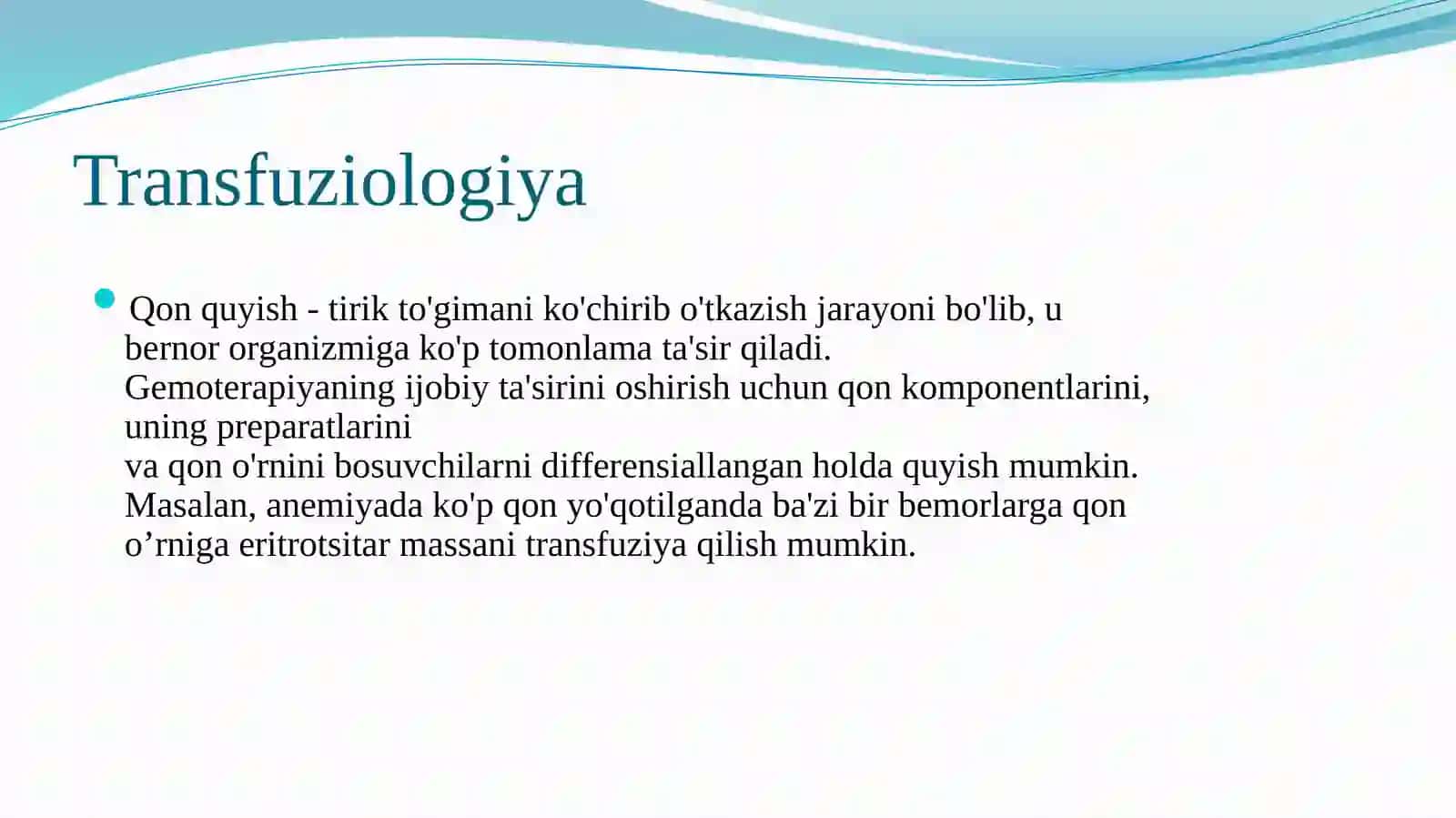 Donor qoni va uning manbalari. Qon komponentlari va preparatlari 3