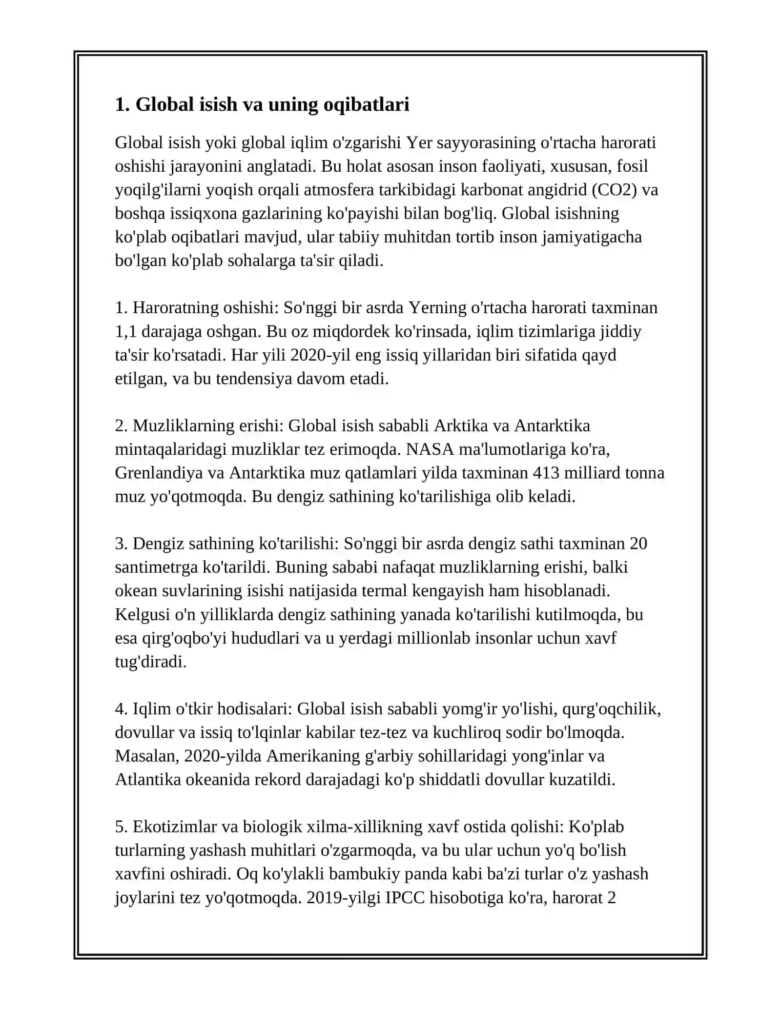 GLOBAL MUAMMOLAR. GLOBAL MUAMMOLARNING BELGILARI. GLOBAL MUAMMOLARNING GURUHLANISHI 3