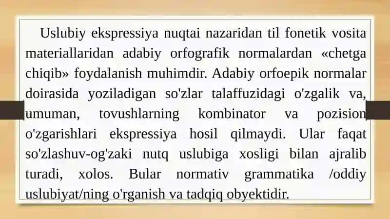 Fonetikuslubiyat.Leksikuslubiyat.Morfologikuslubiyat 3