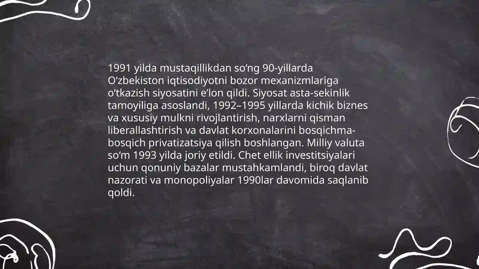 Iqtisodiyotni bozor mexanizmlariga o`tkazish siyosati 3