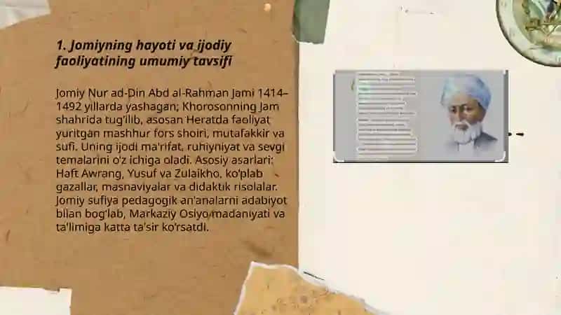 Jomiy hayoti va ijodi, pedagogik nazariyasi 3