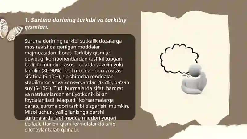 Surtma dori vositasi uchun reglament tuzish 3