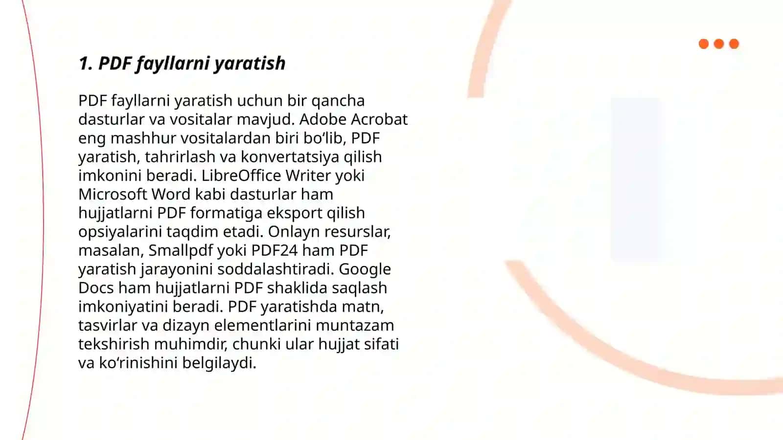 PDF fayllarni yaratish 3