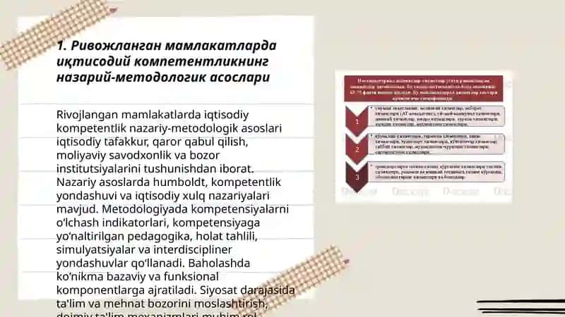 Ривожланган мамлакатларда иктисодий компетентликга оид илмий йондашувлар 3