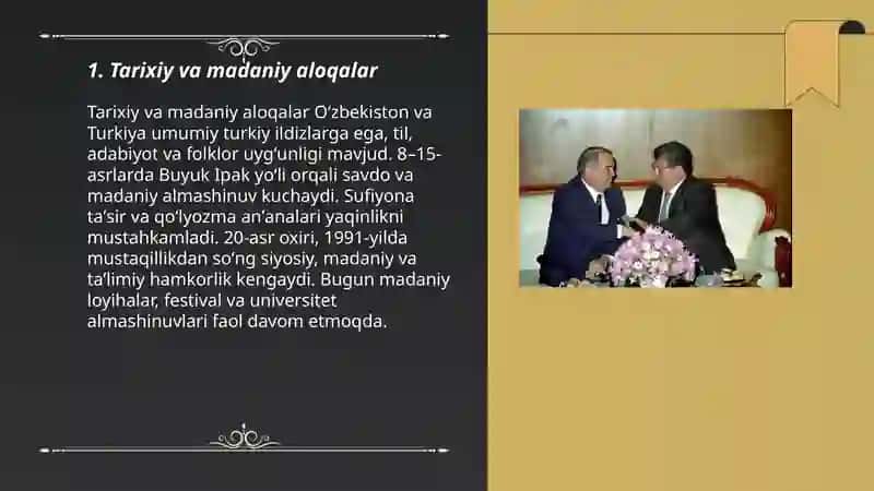 Tarixiy va madaniy aloqalar 3