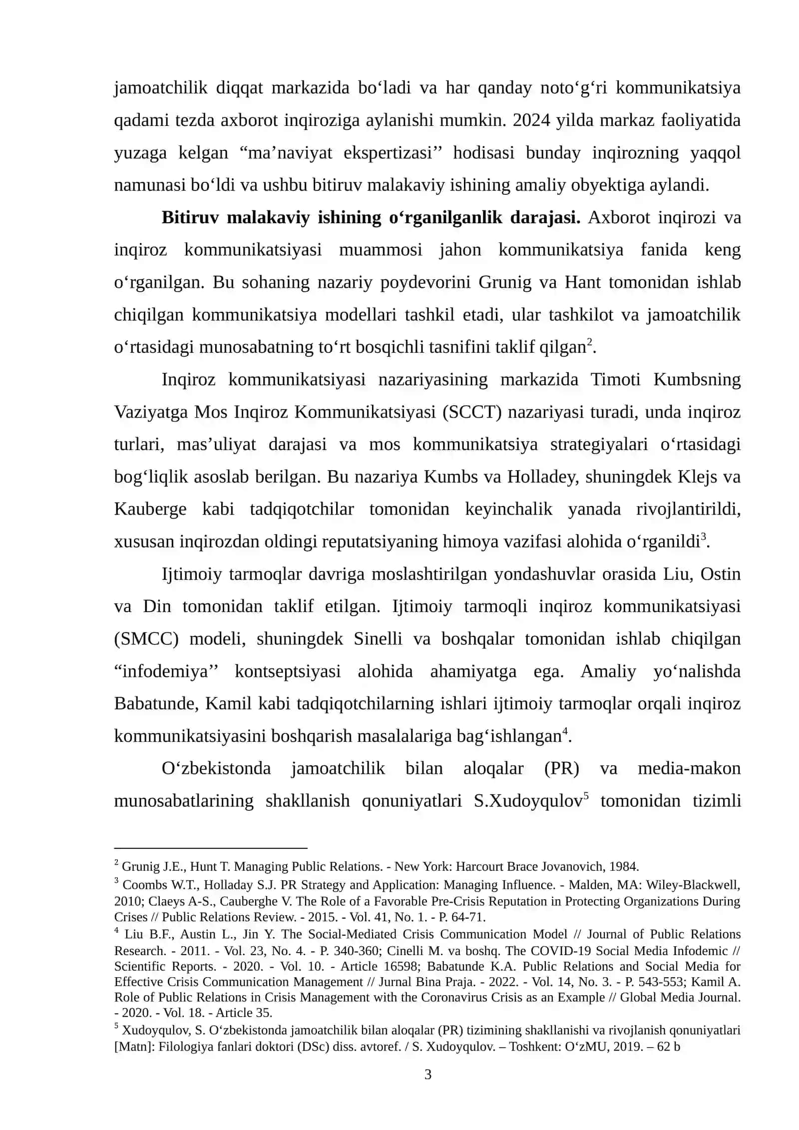 AXBOROT INQIROZI SHAROITIDA TASHKILOTLARNING MEDIA BILAN ISHLASH STRATEGIYASI 3
