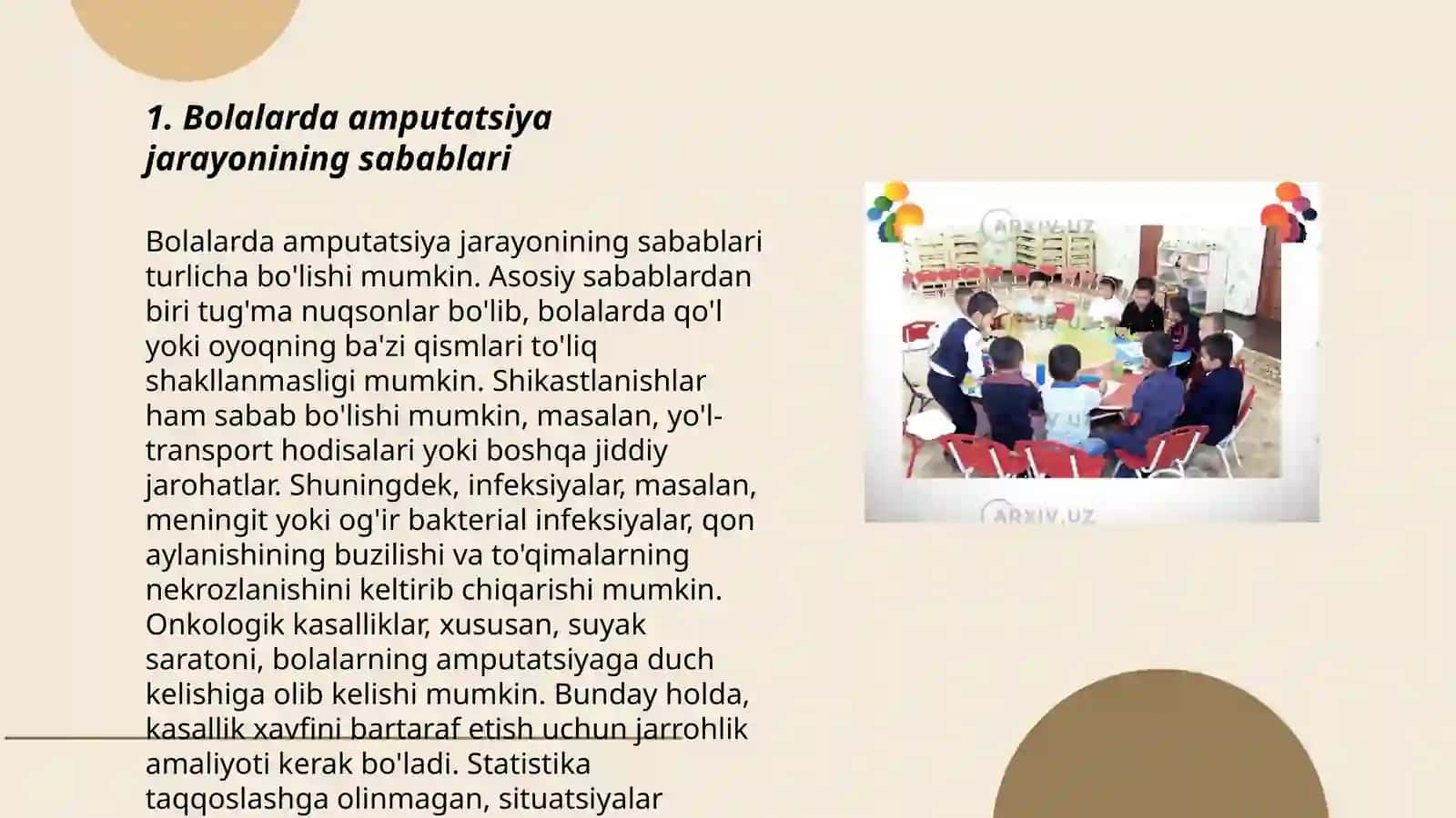 Bolalarda amputatsiya xususiyatlari 3