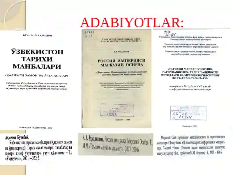XVI-XIX asr O’zbekiston tarixshunosligining davrlashtirish masalalari 3
