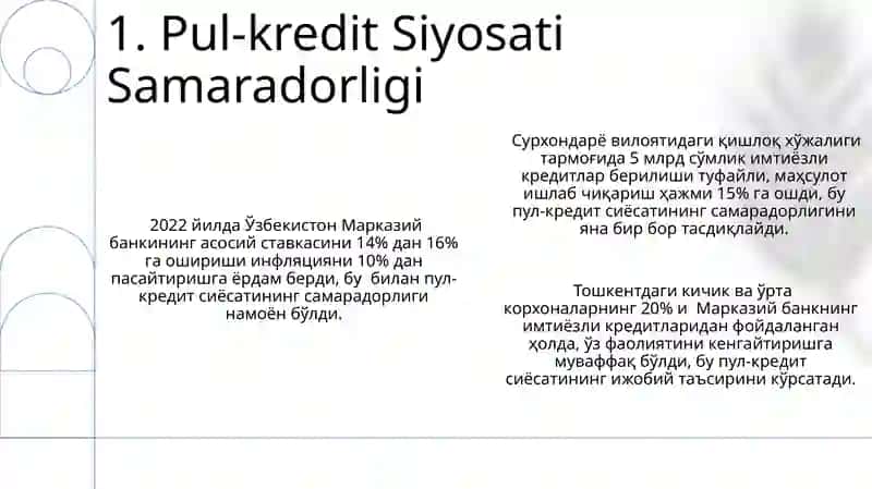 O'zbekiston Respuplikasining makroiqtisodiy ko'rsatkichlari tahlili 3