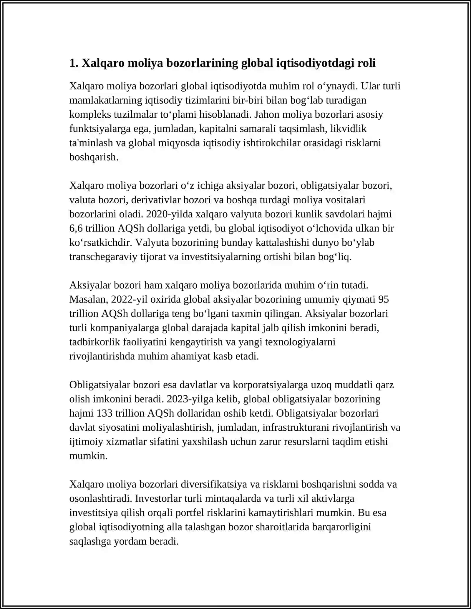 JAHONDA IQTISODIYOTDA GLOBALASHUVIDА MOLIYANING MOHIYATI 3