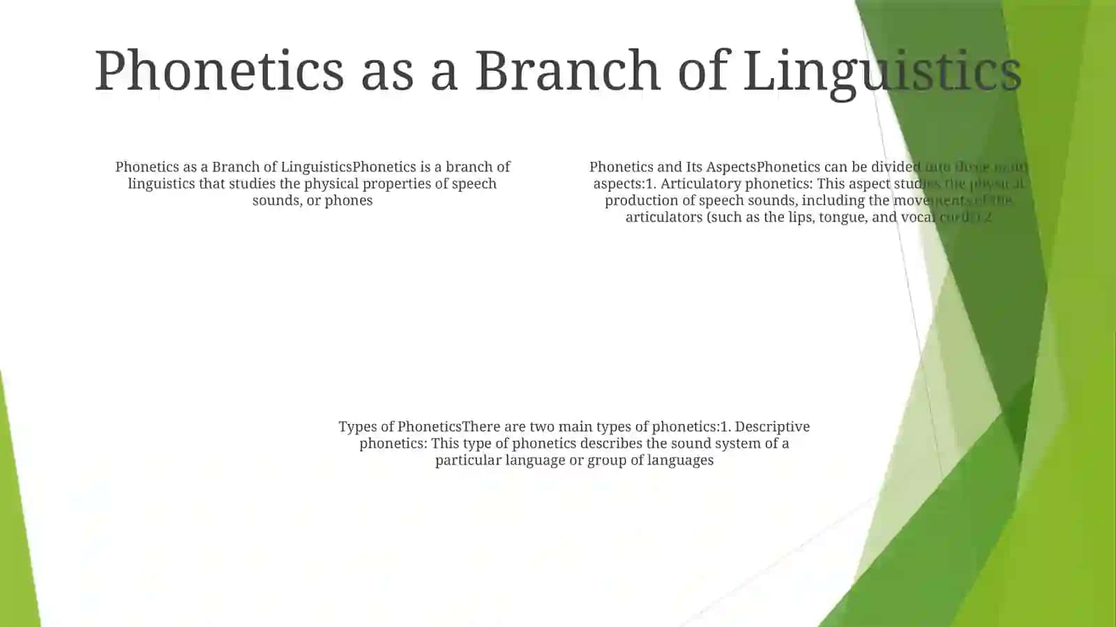 Phonetics As A Branch Of Linguistics 3