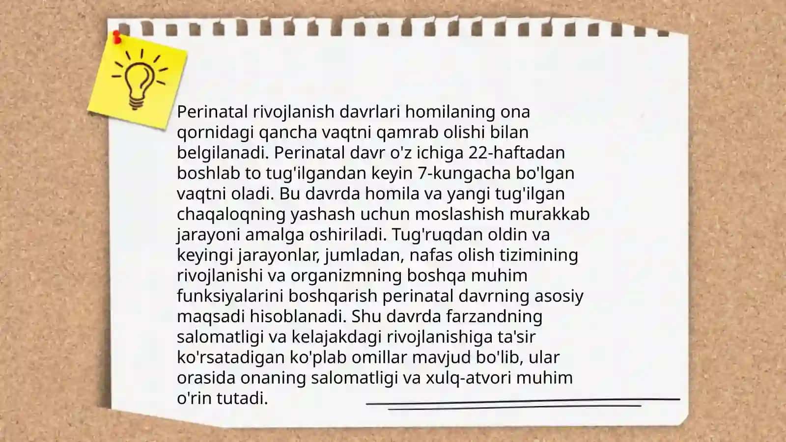 Perinatal davr va olimlar tomonidan oʻrganilishi 3