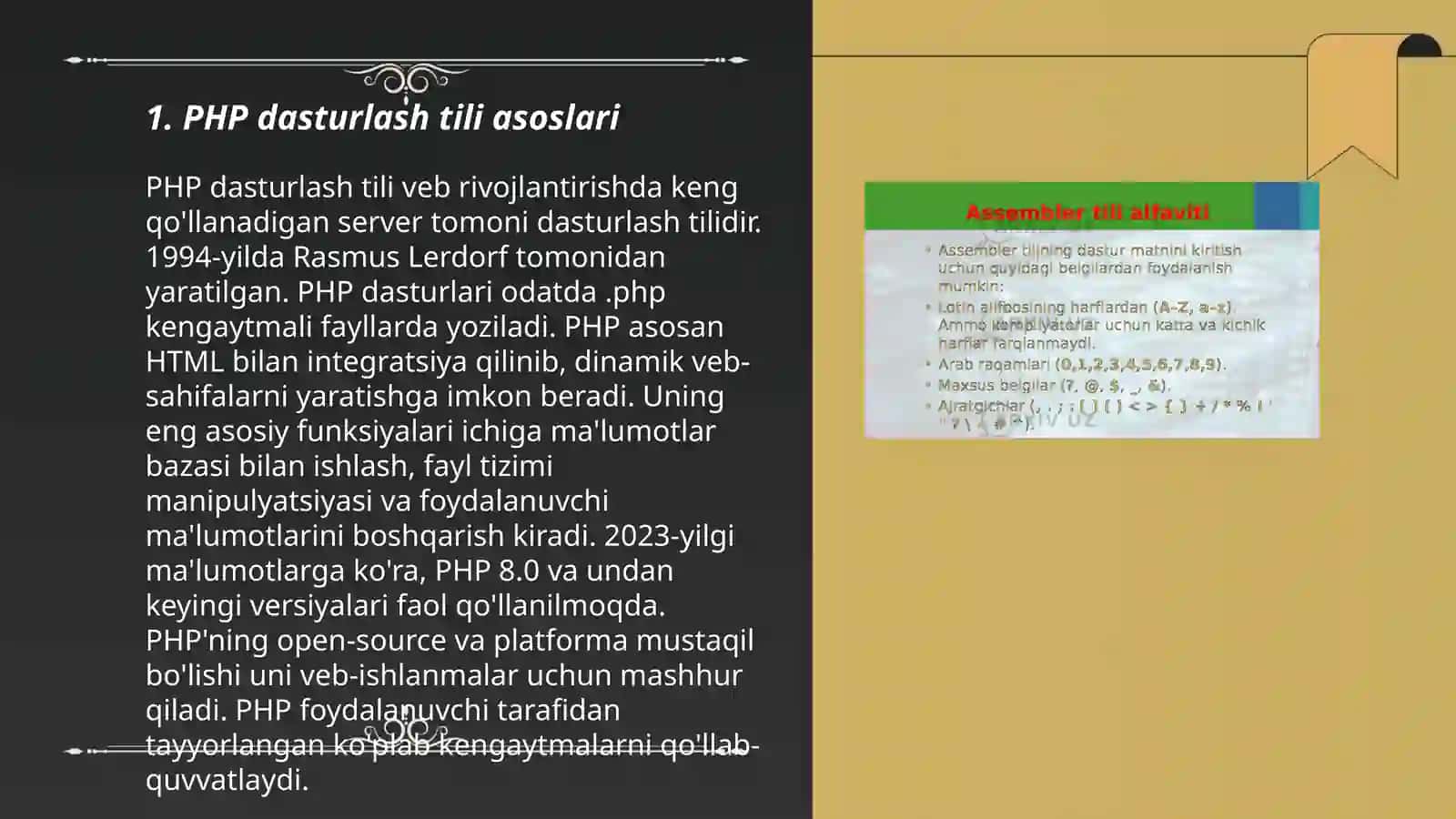 PHP dasturlash tili asoslari 3