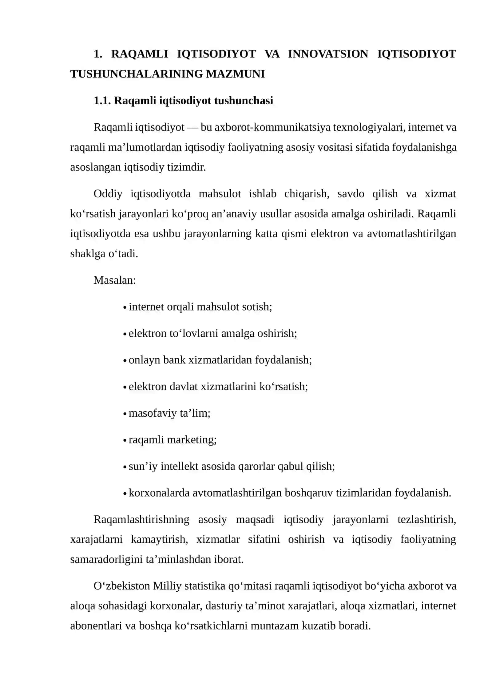 O‘ZBEKISTONDA RAQAMLI IQTISODIYOT SHAROITIDA INNOVATSION IQTISODIYOTNI RIVOJLANTIRISH 3