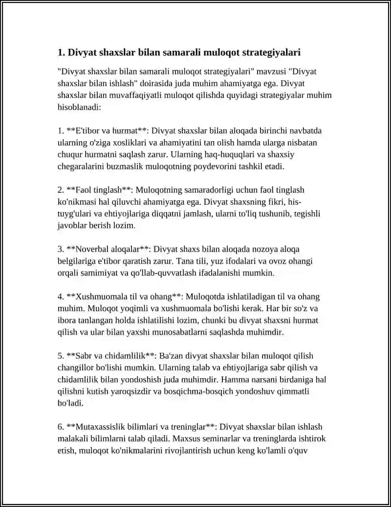 DIVYAT SHAXSLAR BILAN ISHLASH 3