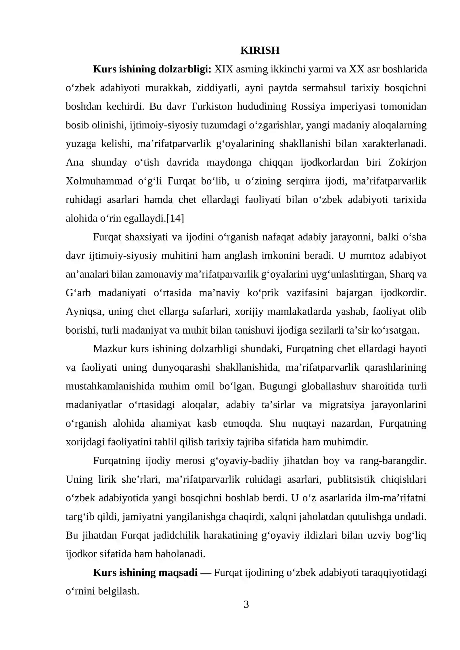 FURQAT VA JADIDCHILIK .TASAVVUF TALIMOTIGA OID QARASHLAR 3