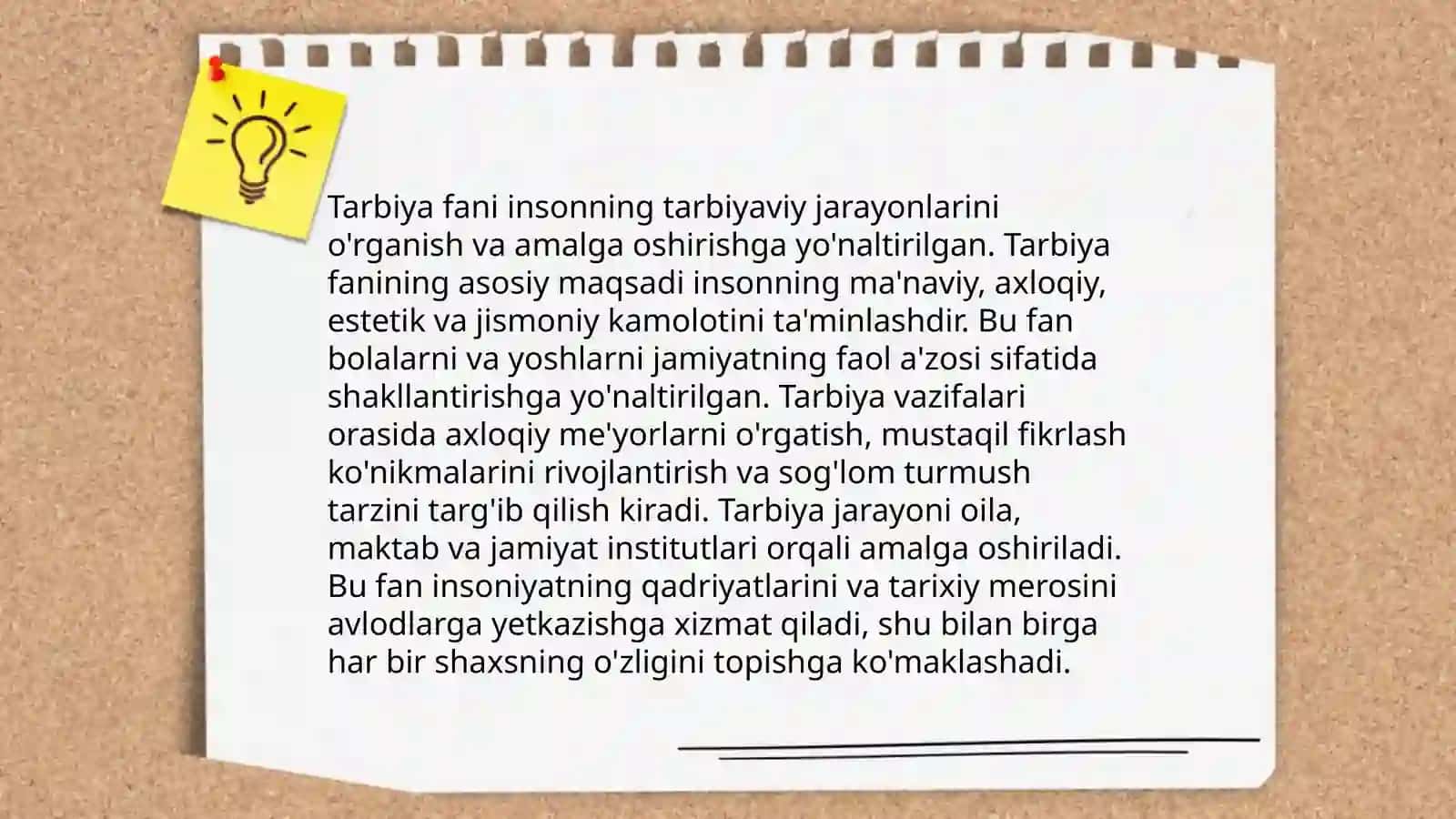 Umumiy oʻrta taʼlim maktablarida " Tarbiya "fanini oʻqitish huquqini oʻrgatish 3