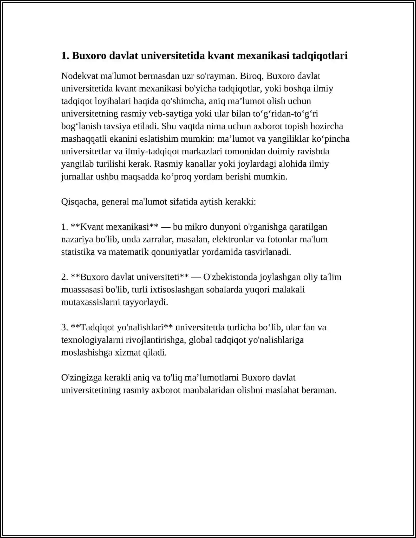 BUXORO DAVLAT UNIVERSITETIDA FIZIKA SOHASIDAGI ILMIY TADQIQOT ISHLARI 3