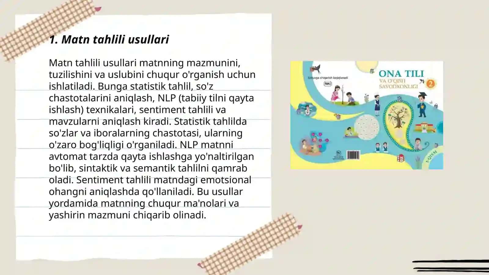 Matn tahlili usullari 3