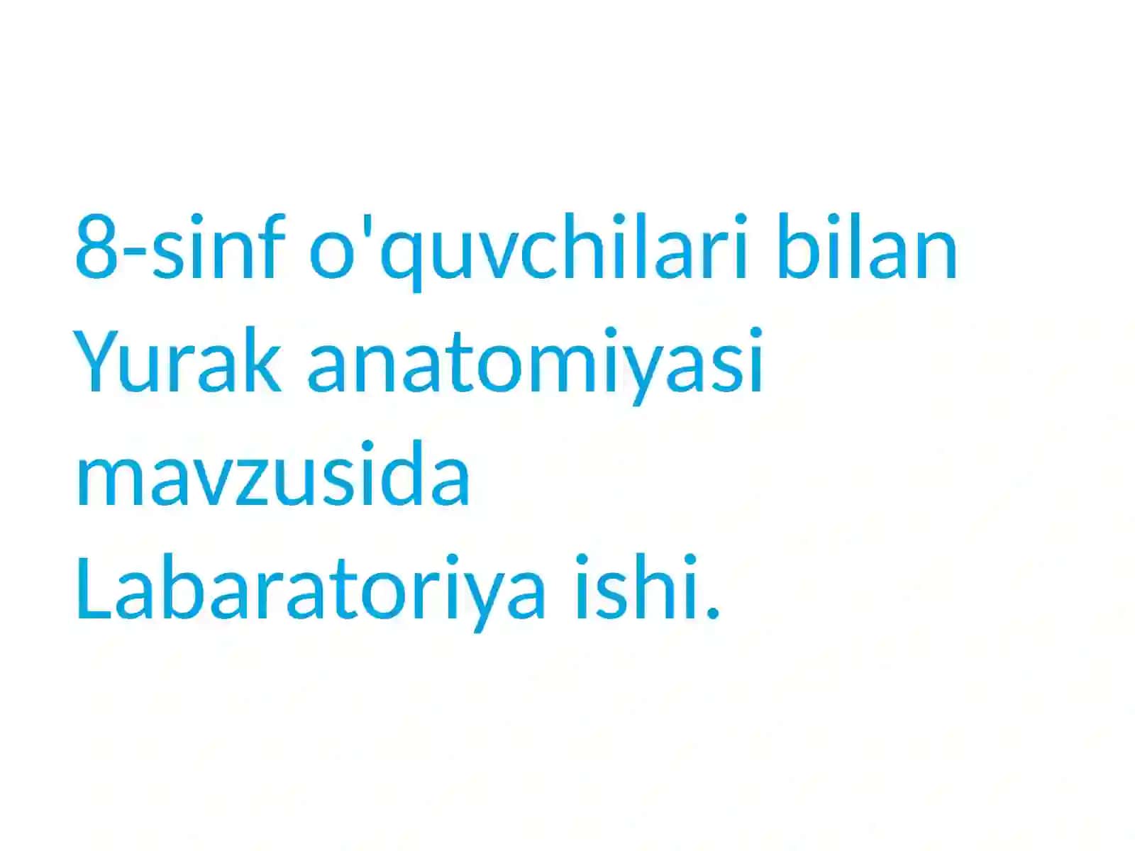 Biologiya fani o'qituvchisi Xamdamova Charos 3
