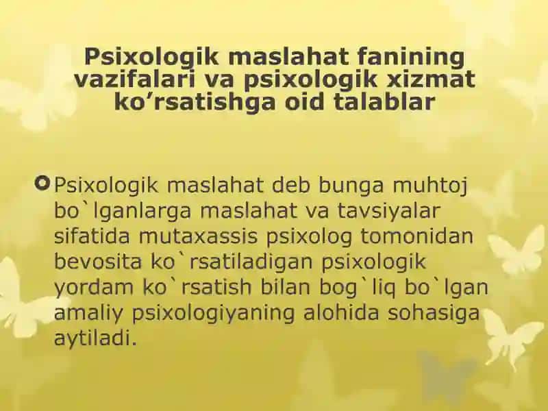 Psixologik maslahat va psixologik korreksiya haqida 3