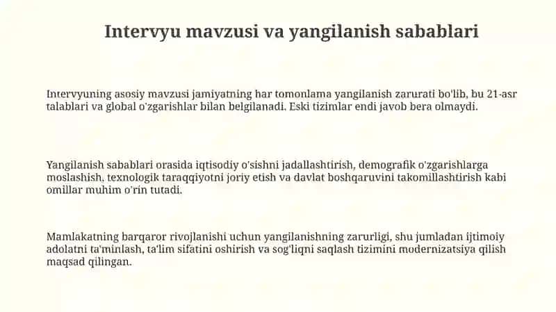 Intervyu va yangilanish shablonlari 3