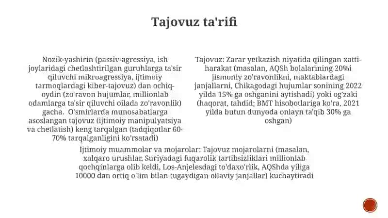 Tajovuz ta'rifi 3