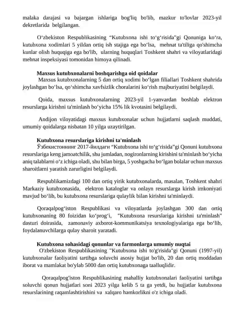 Kutubxona sohasidagi qonun va qarorlar 3