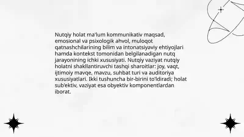 Nutqiy holat va nutqiy vaziyat 3