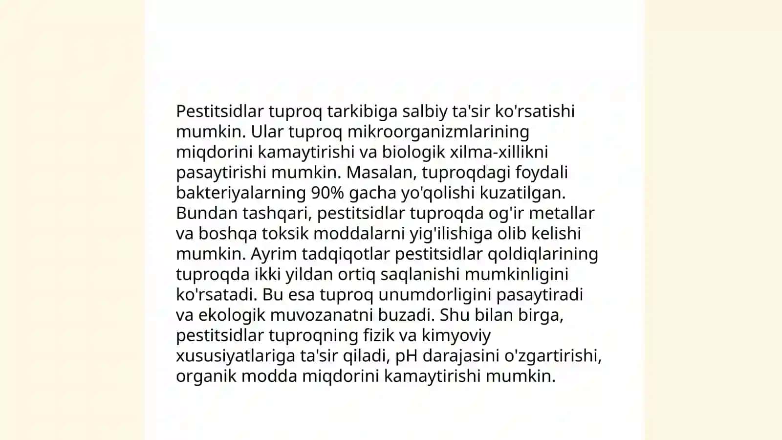 Pestitsidlarning tabiatga zararli tasiri 3
