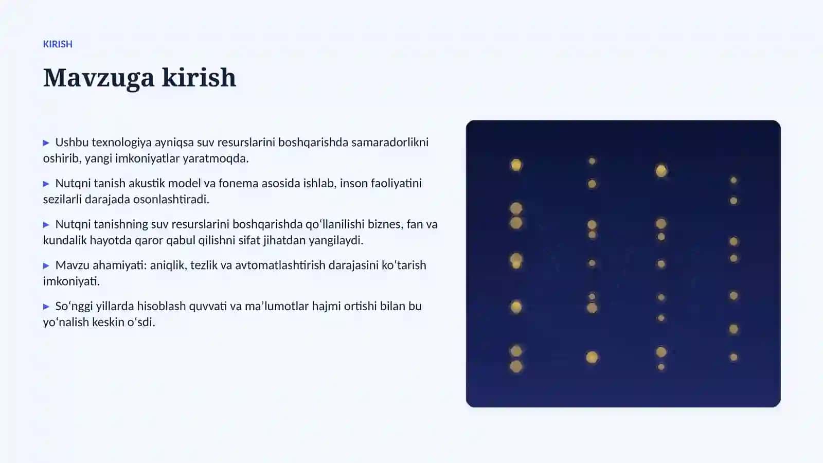 Nutqni tanishning suv resurslarini boshqarishda qoʻllanilishi 3