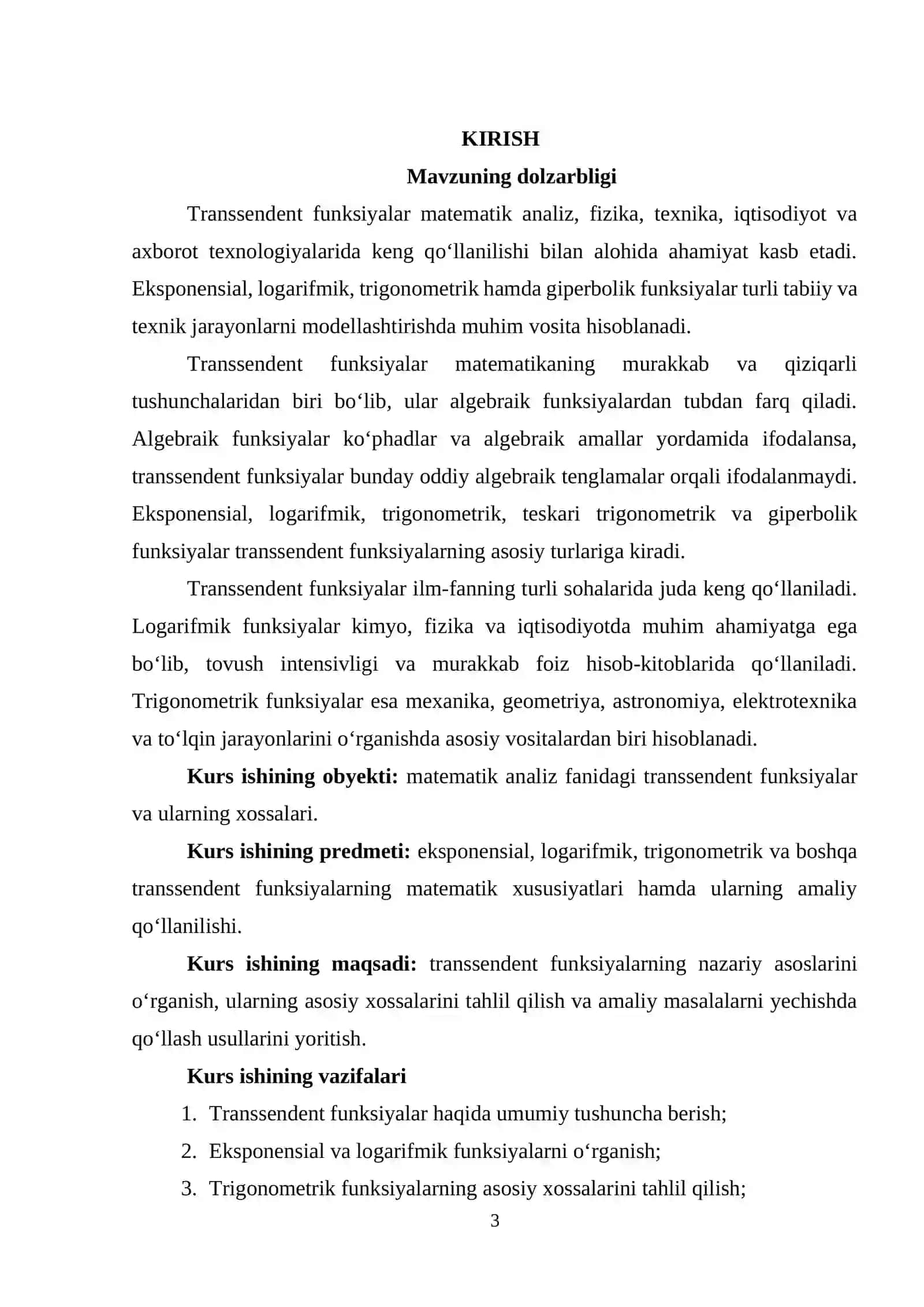 Transsendent funksiyalar 3