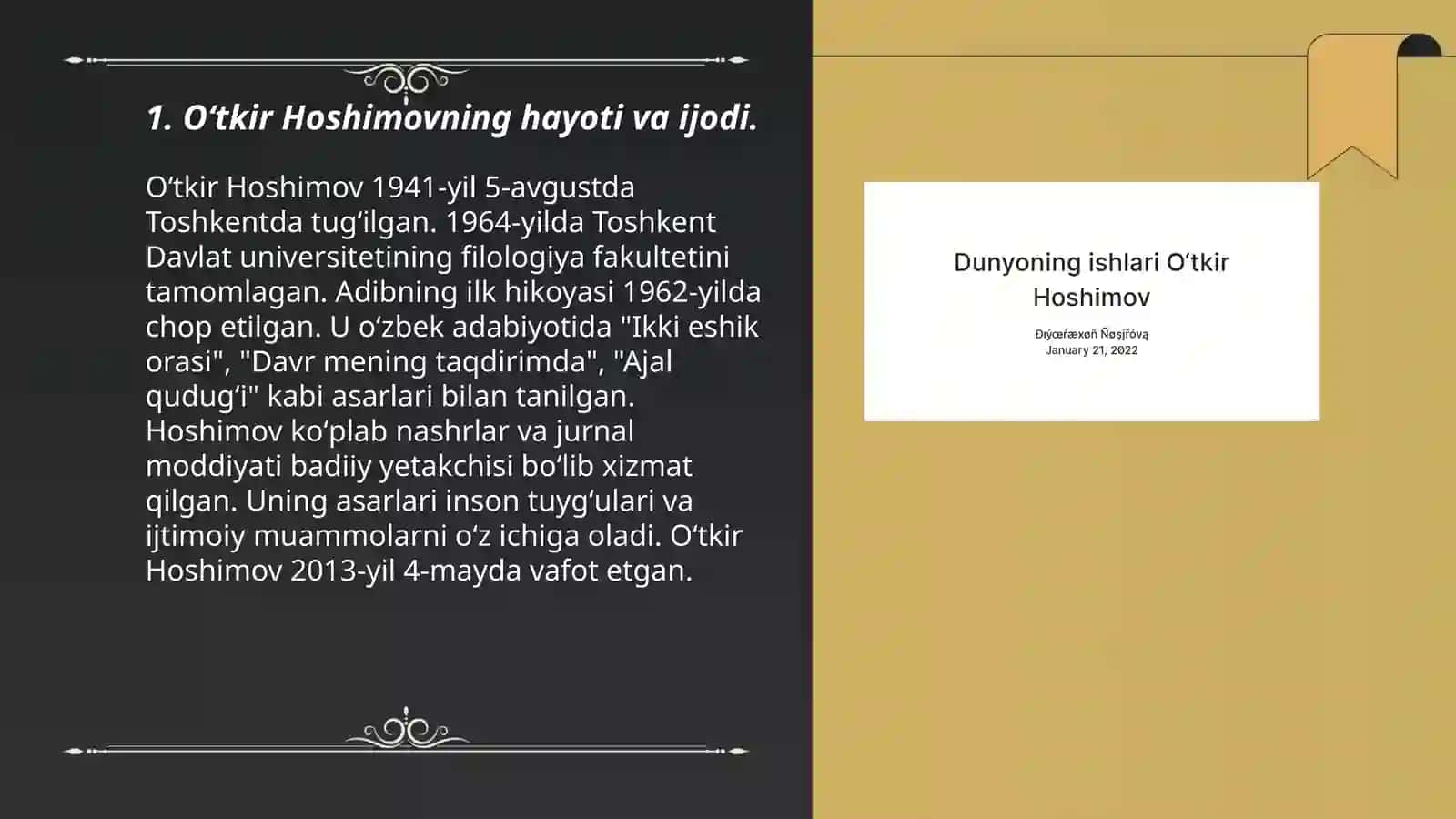 "Dunyoning ishlari" qissasi 3