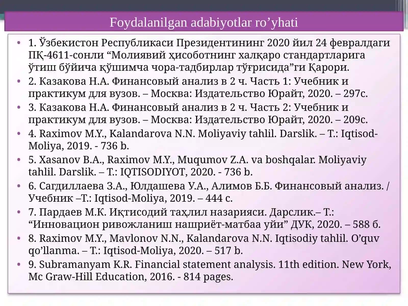 Iqtisodiy tahlil fanining nazariy asoslari 3