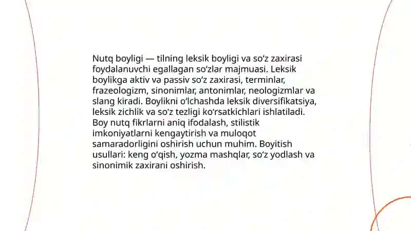 Nutqning boyligi va joʻyaliligi 3