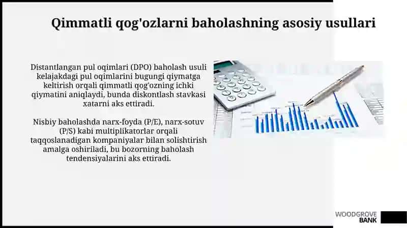 Qimmatli qog’ozlarning baholashni asosiy ussullari 3