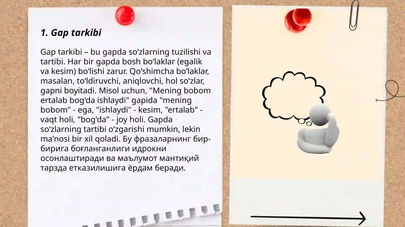 Sintaksis. Gap bòlaklari 3